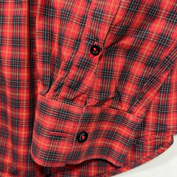 Zara Red and Black Plaid Men's Shirt Size    Large - Picture 4 of 7